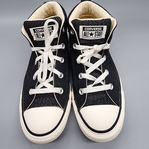 Converse Chuck Taylor All Star Denim Black High Top Sneakers Unisex Size 8 - Picture 7 of 14